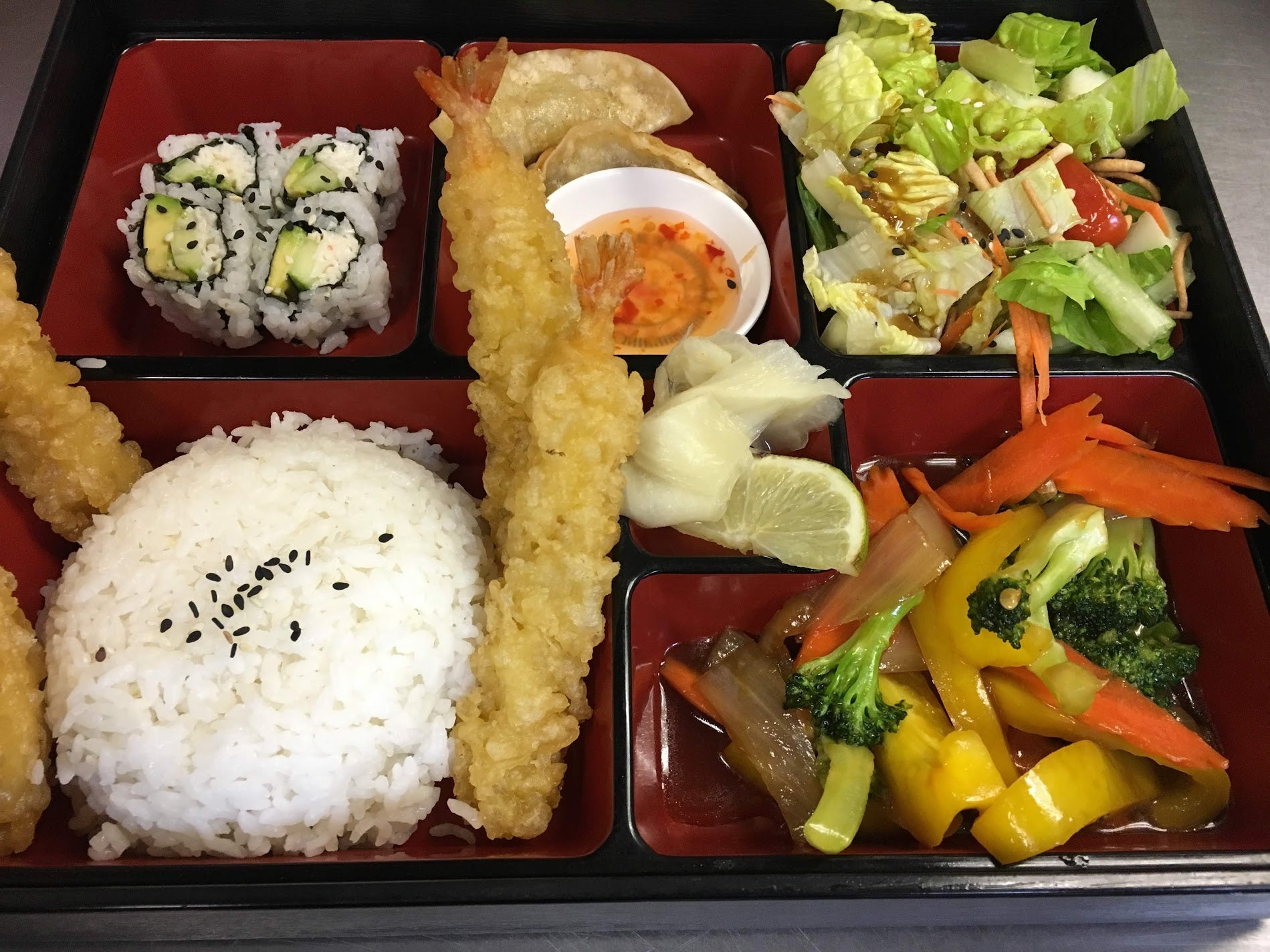 Shrimp Tempura Teriyaki Bento Box Sushi YaYa